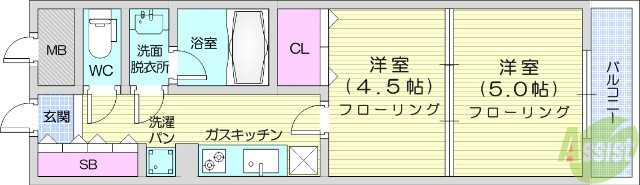 ロイヤルヒルズ中野の間取り