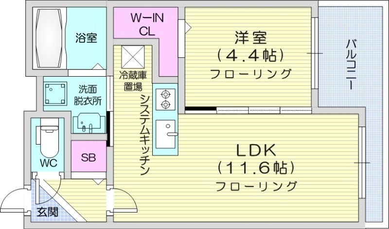 S-RESIDENCE元町alectraの間取り