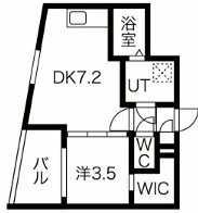 京都市南区西九条唐戸町のマンションの間取り