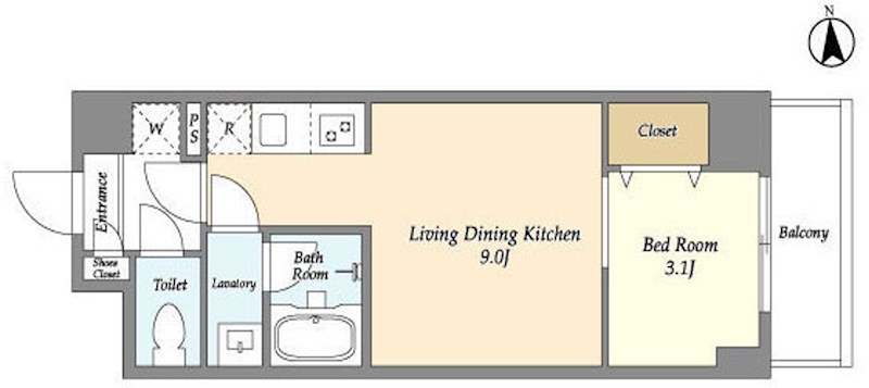 【荒川区町屋のマンションの間取り】