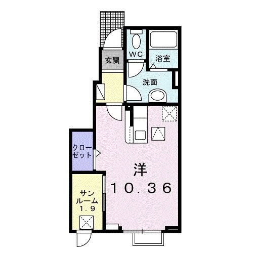 金沢市北町のアパートの間取り