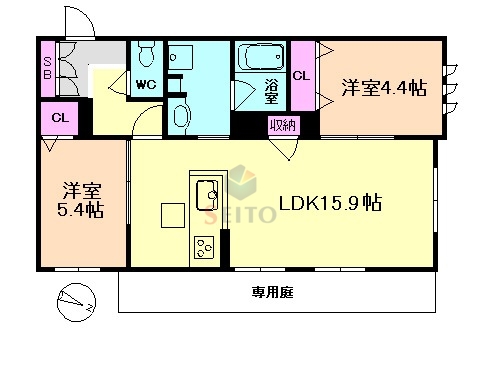 大阪市淀川区東三国のマンションの間取り