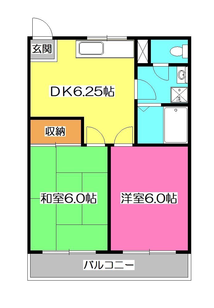 所沢市東所沢和田のマンションの間取り