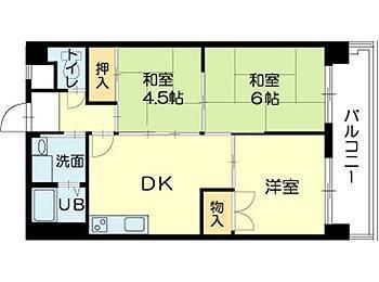 姫路市白浜町宇佐崎北のマンションの間取り