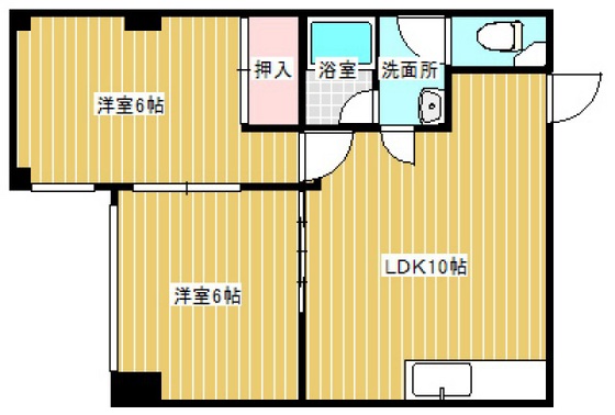 【広島市中区東白島町のマンションの間取り】