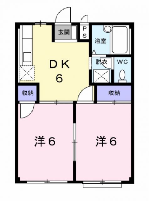 本宮市青田のアパートの間取り