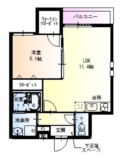 堺市堺区大浜中町のアパートの間取り