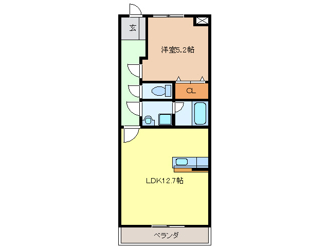 【岐阜市則武東のアパートの間取り】