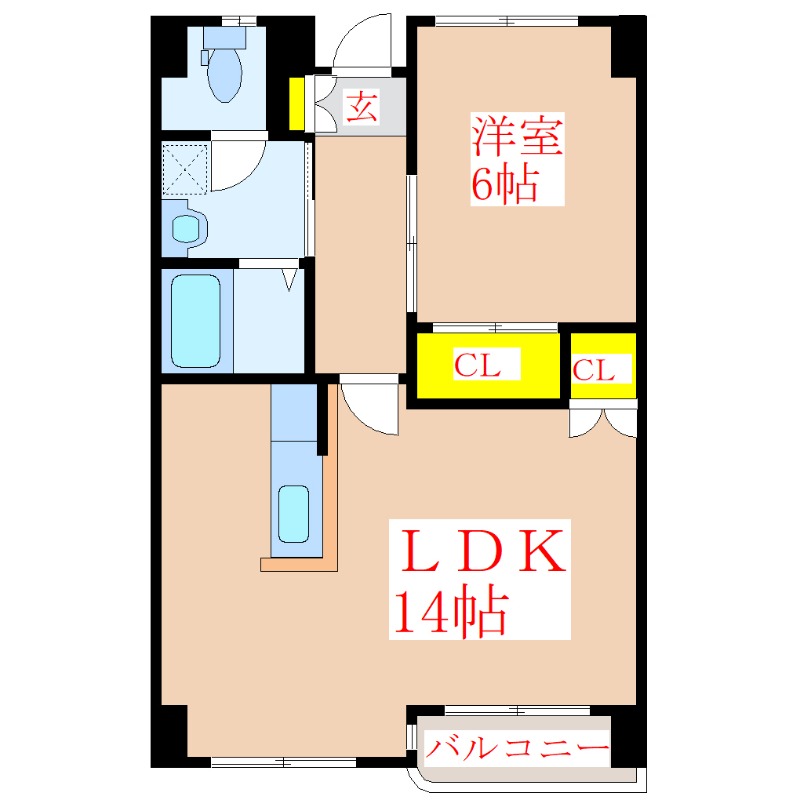 【ロイヤルシティ見次の間取り】