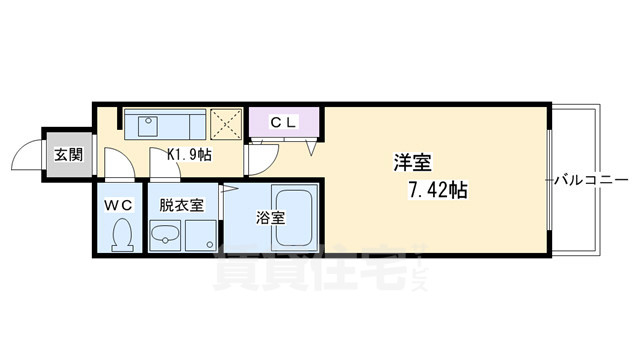 京都市下京区新日吉町のマンションの間取り