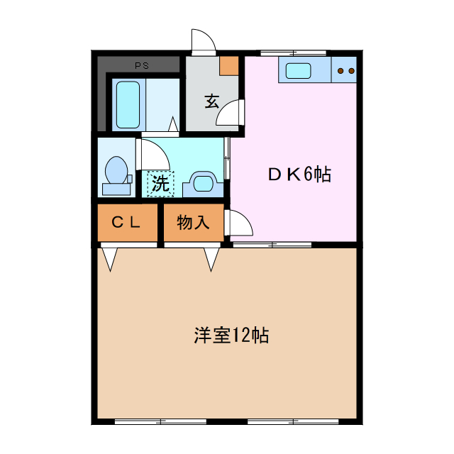 鈴鹿市末広南のアパートの間取り