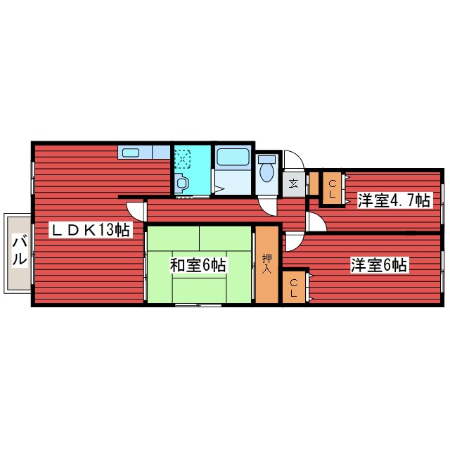 コンフォート吉川の間取り