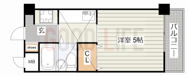 加古川市加古川町粟津のマンションの間取り