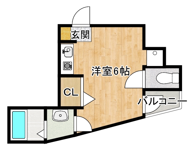 サンハイツ倉石通の間取り