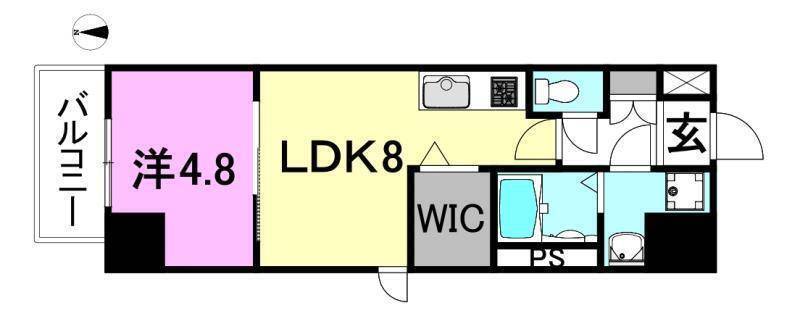 松山市千舟町のマンションの間取り