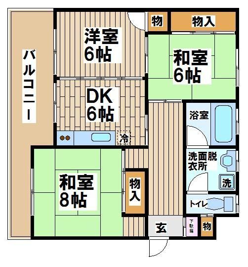 調布市菊野台のマンションの間取り