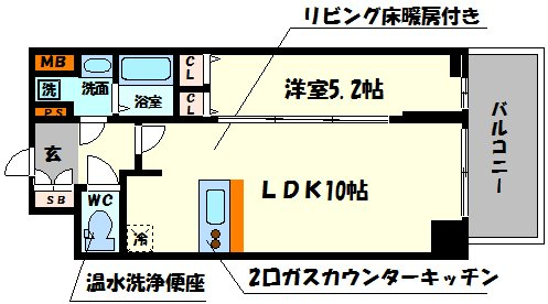 アドバンス大阪ソルテの間取り