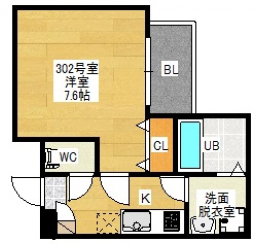 広島市西区庚午中のアパートの間取り