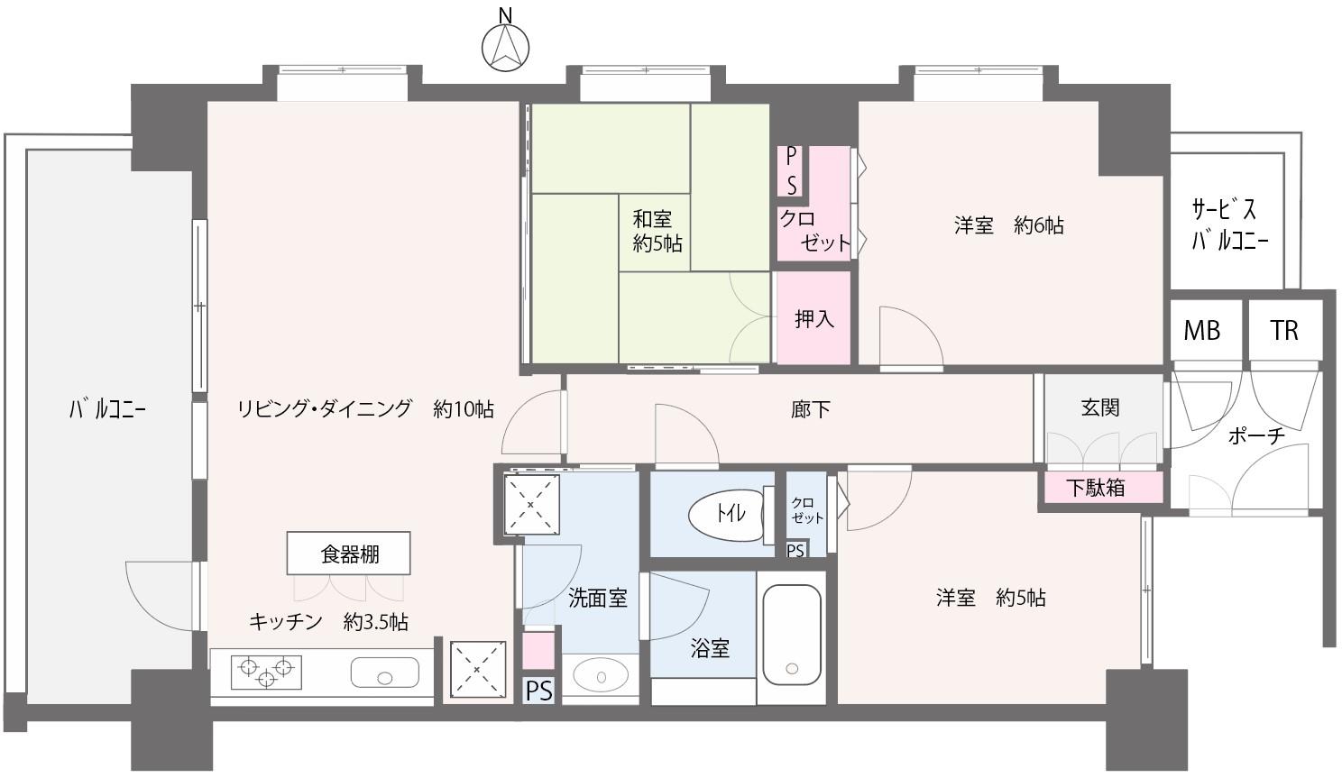 サンデュエル太田セントラルスクエアの間取り