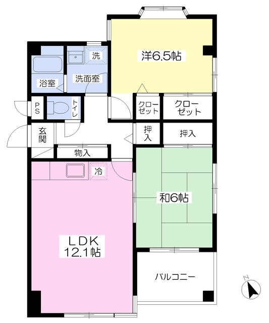 ふじみ野市上福岡のマンションの間取り