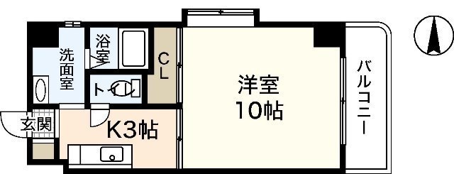 広島市安佐南区大塚西のマンションの間取り