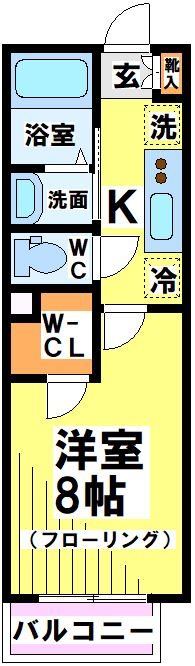 調布市仙川町のアパートの間取り