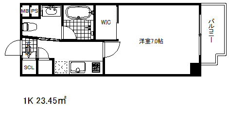 ユリシス新神戸の間取り