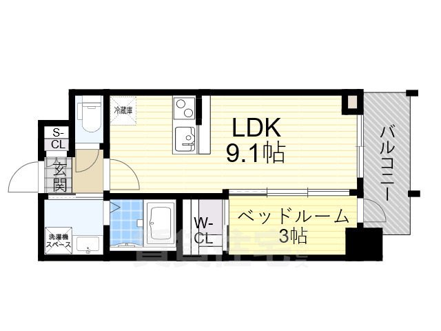 アドバンス大阪フラットの間取り