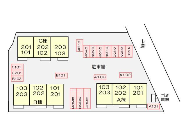 【エスポワール寒田Bの駐車場】