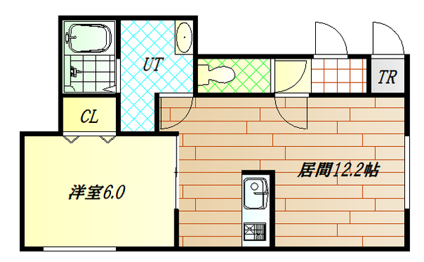 旭川市十条通のアパートの間取り