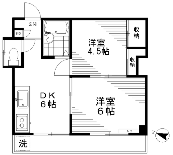 メゾンディ松山の間取り