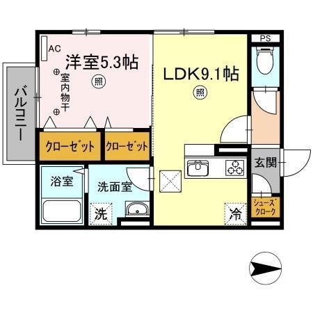 エレガンスコート 屋島の間取り