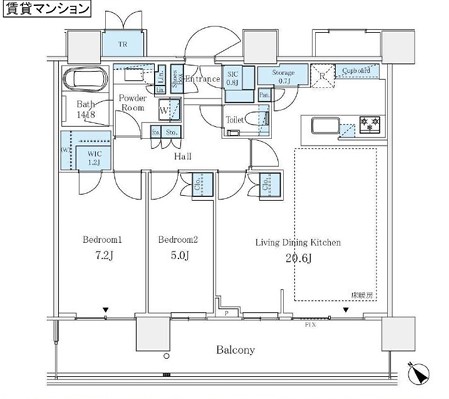 パークシティ武蔵小山ザ　タワーの間取り