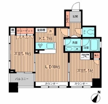 中央区日本橋室町のマンションの間取り