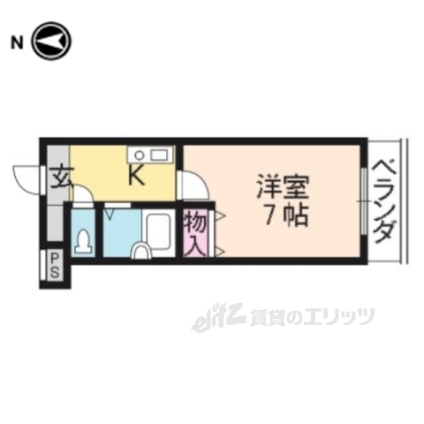 城陽市枇杷庄のマンションの間取り