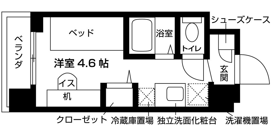 京都市左京区高野泉町のマンションの間取り