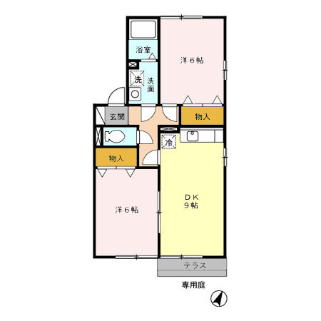 スクエア鞍月　Ａの間取り