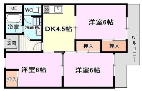 コーポラス大洋向島の間取り