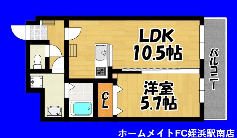 福岡県福岡市西区今宿駅前１（マンション）の賃貸物件の間取り