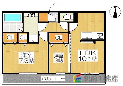 ウエストヒルズ萩Iの間取り