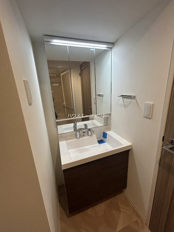 洗面設備　独立洗面台です。※参考写真は別号室です。