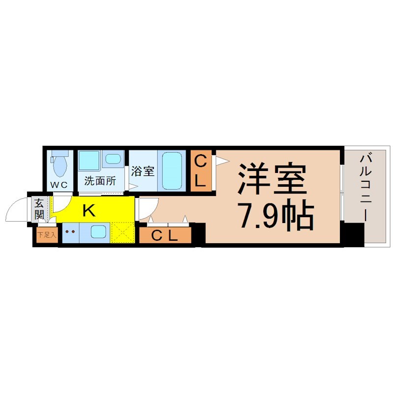 地下鉄名城線 東別院駅 徒歩5分 15階建 築3年の間取り写真