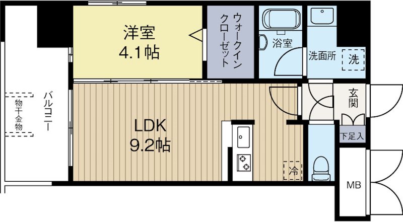 地下鉄空港線 東比恵駅 徒歩8分 14階建 築10年の間取り写真