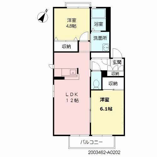カーサパルコ A棟の間取り写真