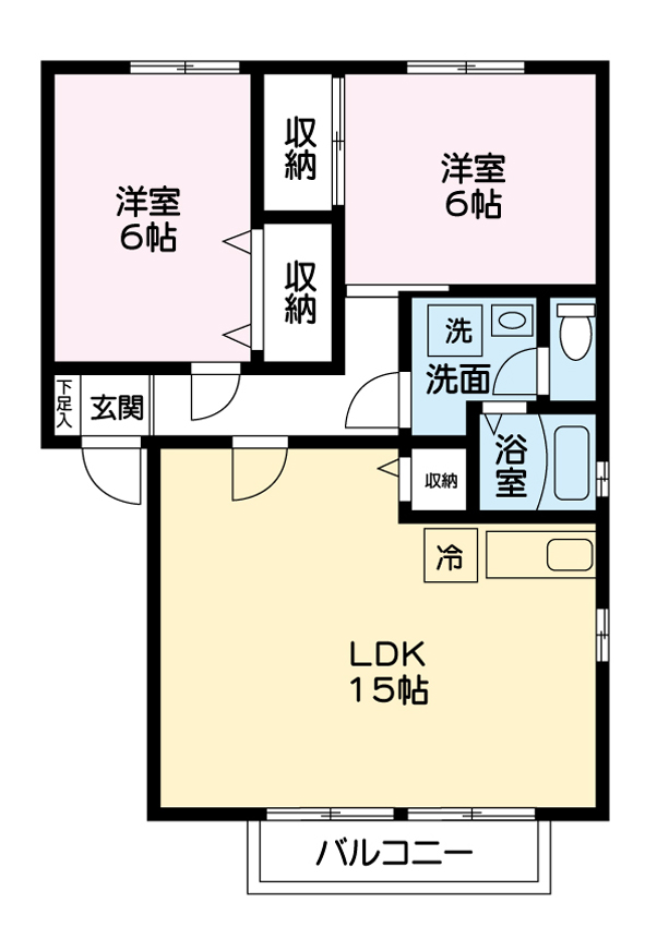 クラフト　5番館の間取り