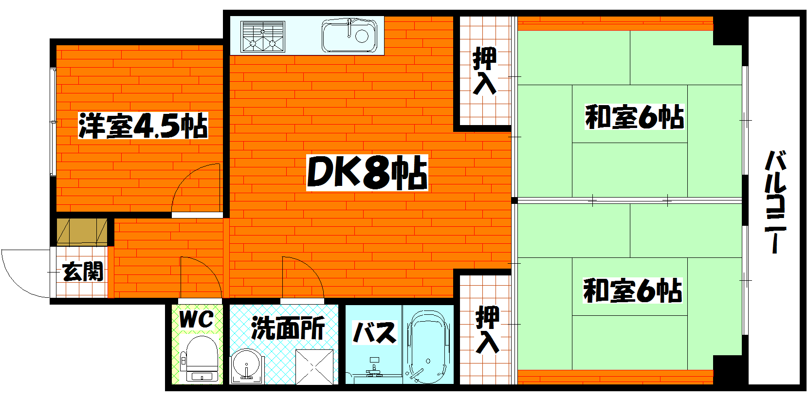 楠木マンションの間取り写真