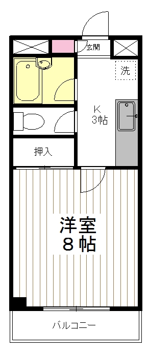 仙台市青葉区旭ケ丘のマンションの間取り