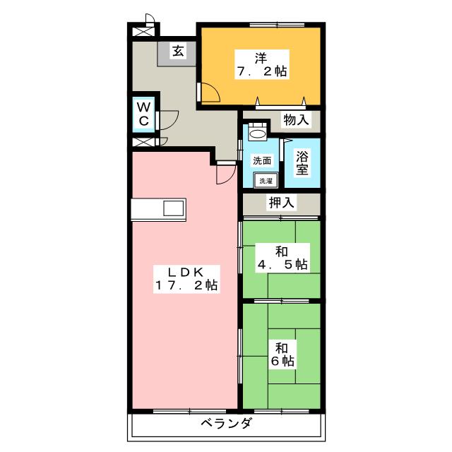 ガーデンテラス当知一番館の間取り