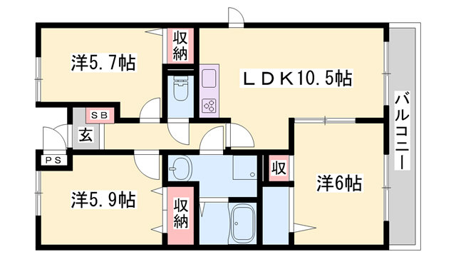 ファミール・サンフジの間取り