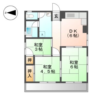 名古屋市熱田区新尾頭のマンションの間取り